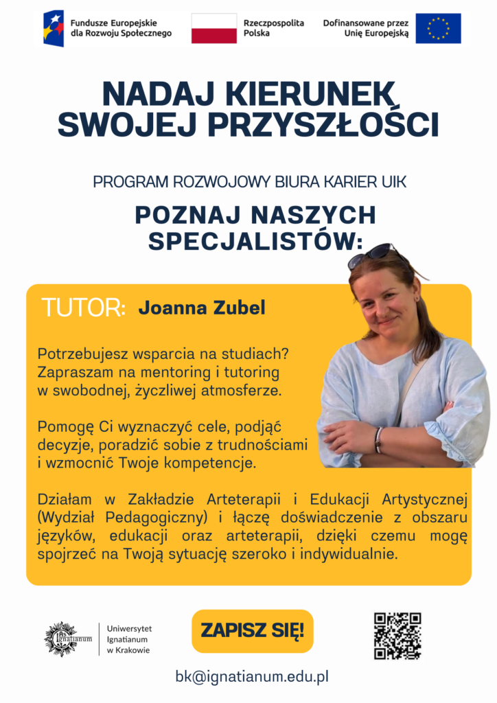 Joanna Zubel - oferta tutoringu